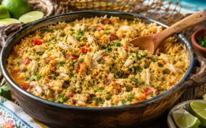 Arroz de siri em uma panela só