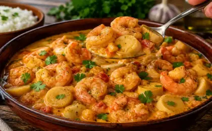 Camarão com Palmito Cremoso Fácil