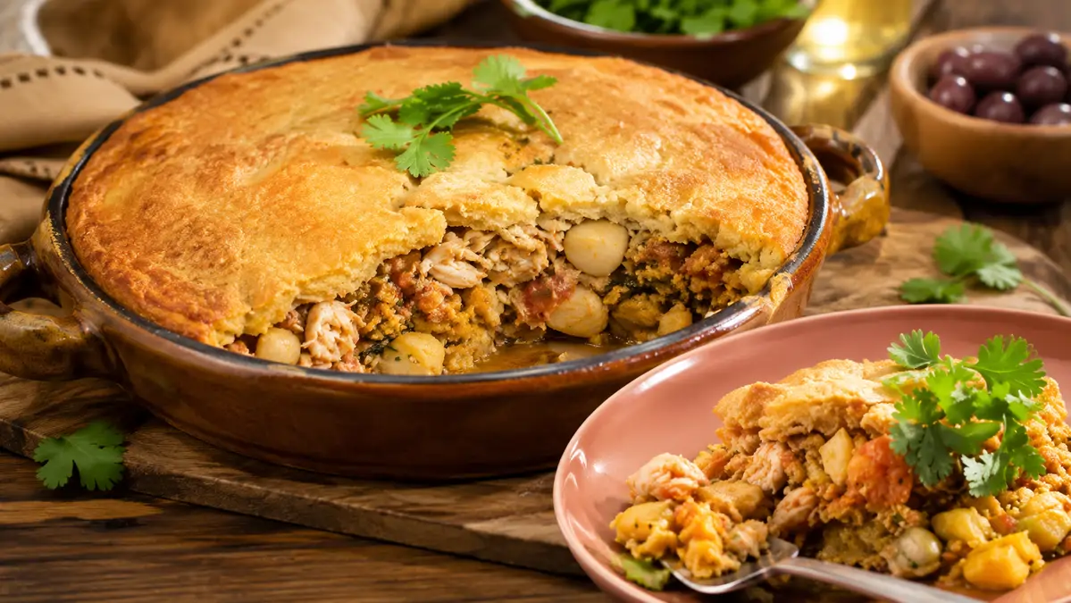 torta capixaba fora da semana santa servida na mesa